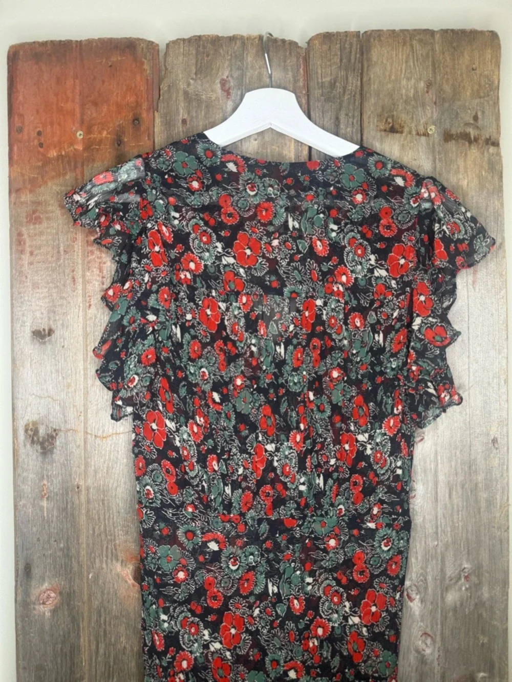 Veronica Beard Cecile Ruched Floral Silk Dress size 4